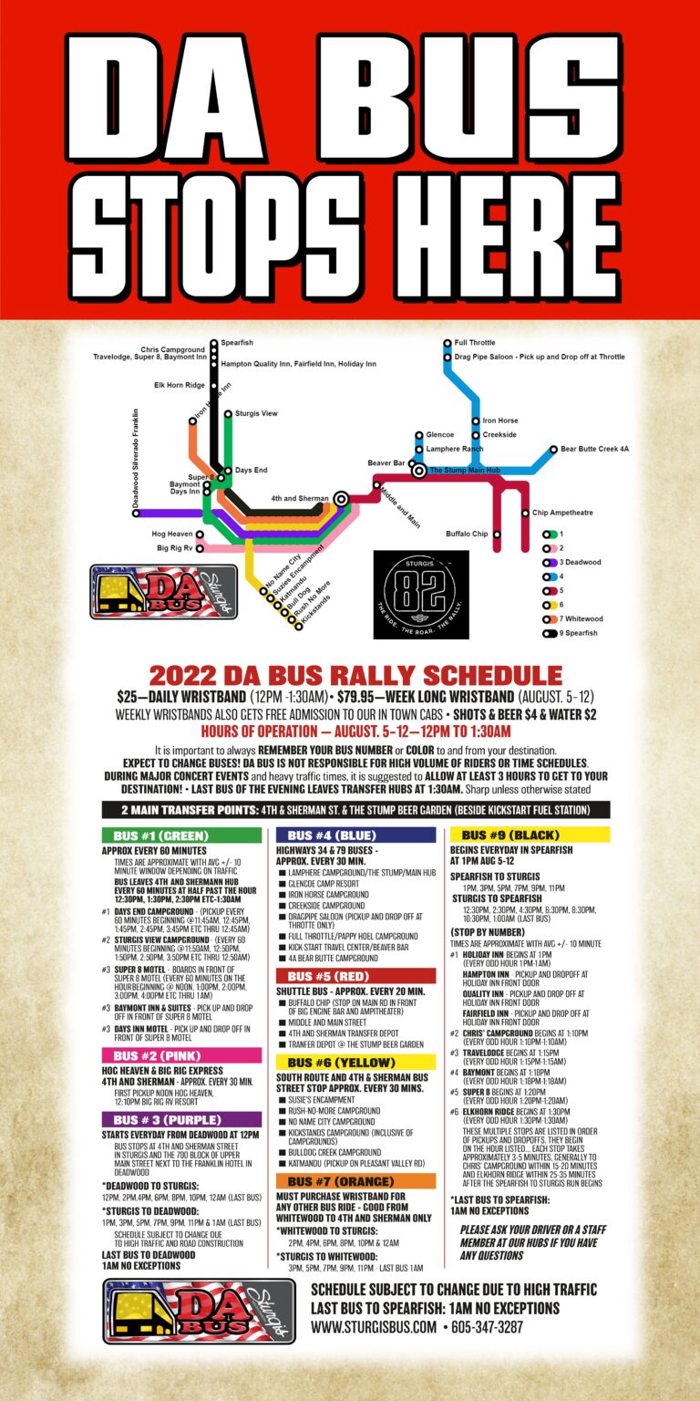 2023 Rally Wristbands Da Bus / Sturgis Transit